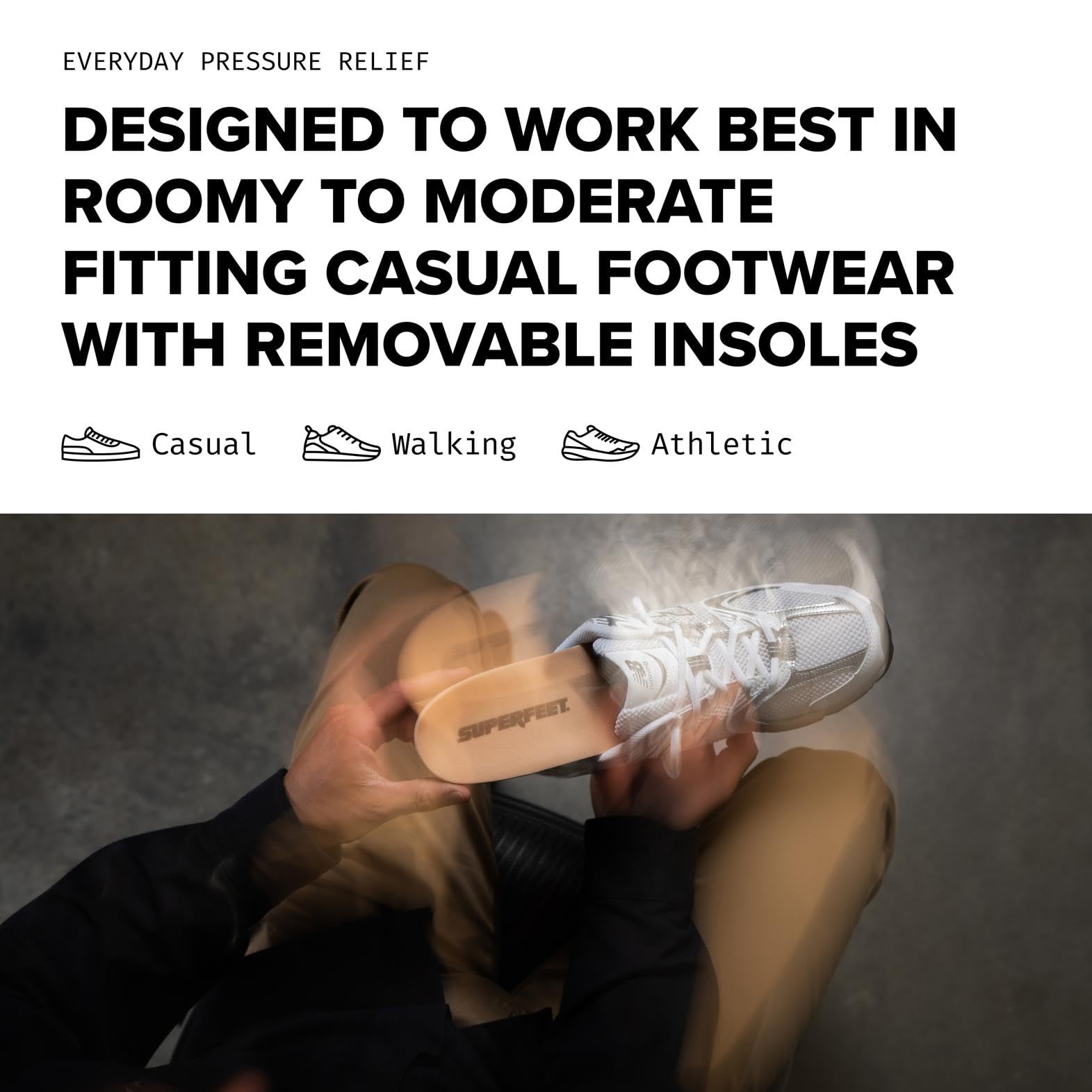 Superfeet Everyday ideal for work and walking with daily support.