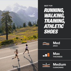 Superfeet Run Support insoles with Moisturewick top cover stay dry and odor-free during workouts