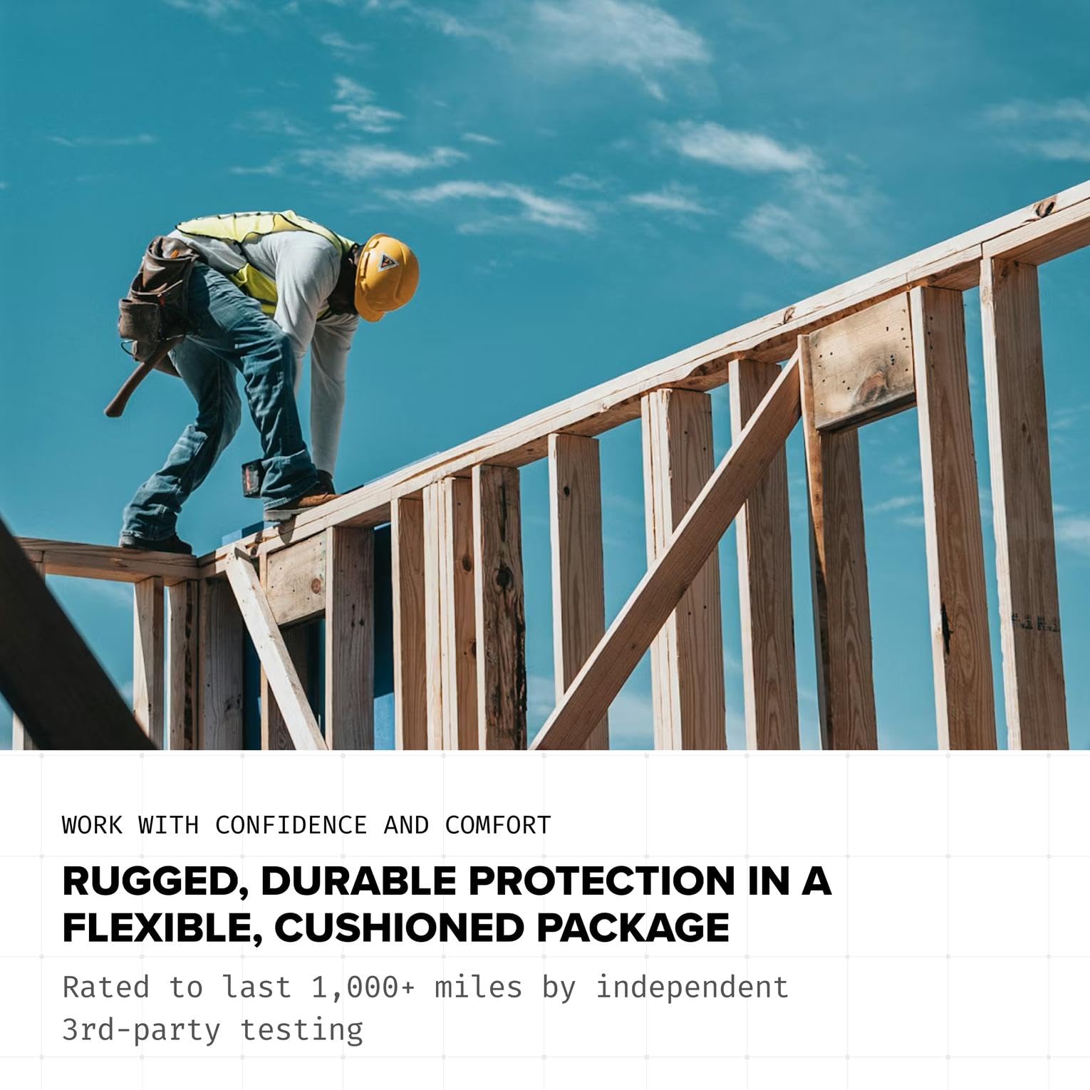 Superfeet Work insoles SuperRev cushioning close up illustrating foam protection