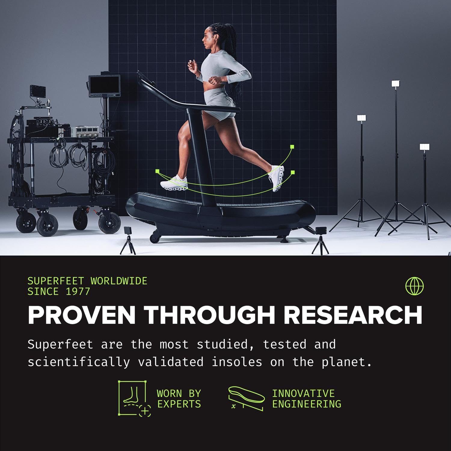 Superfeet Work tapered forefoot fit improves space in roomy safety footwear.