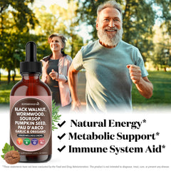 Superfood MD Black Walnut Hull tincture with rich herbal notes for digestive-friendly routines.