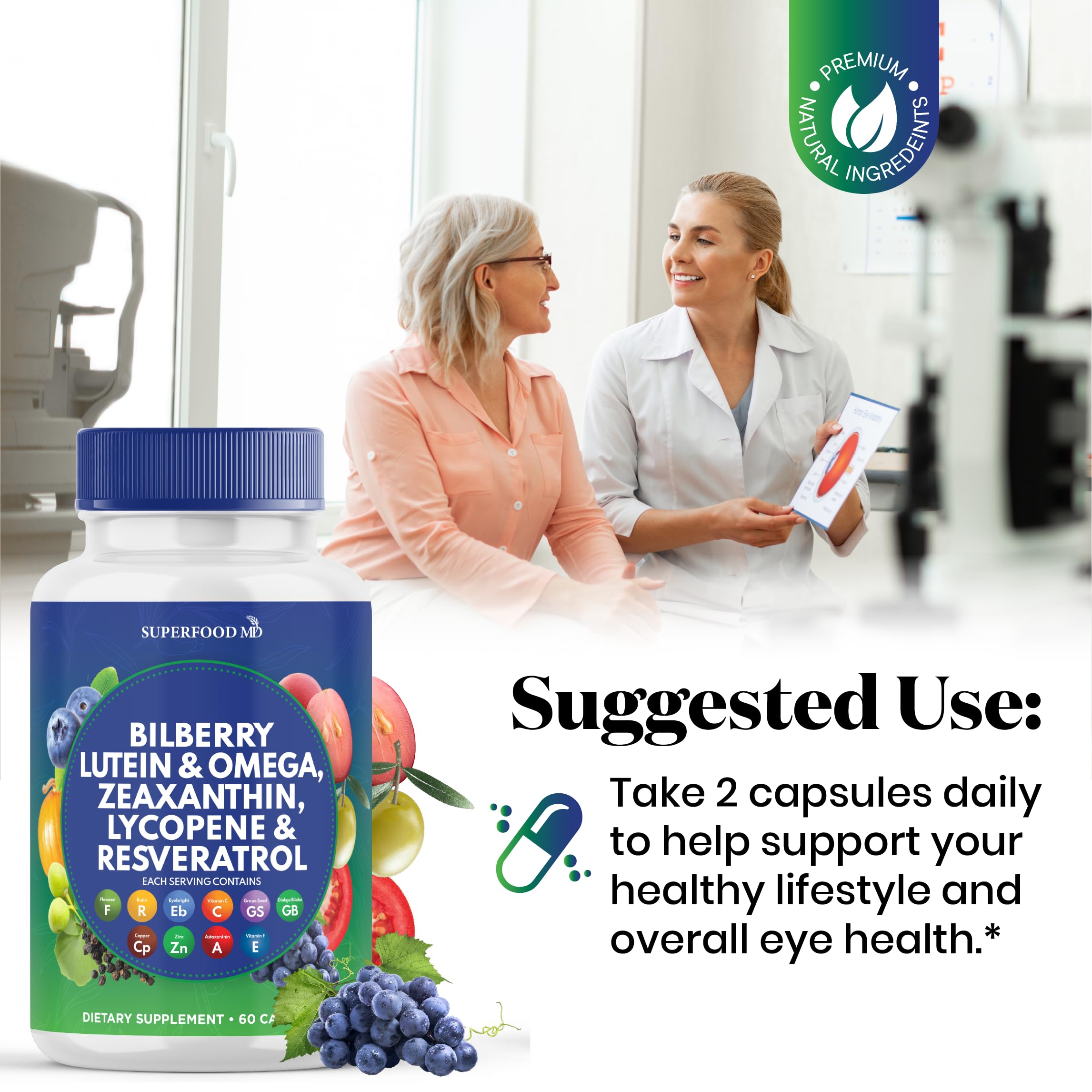 Superfood MD capsules in hand illustrating simple daily administration