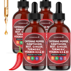 Superfood MD Cayenne Drops bottle for daily vitality support.