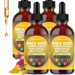 Superfood MD maca root drops bottle for everyday vitality support.
