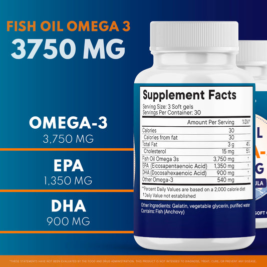 Close-up of Superfood MD Omega-3 softgels highlighting burpless design
