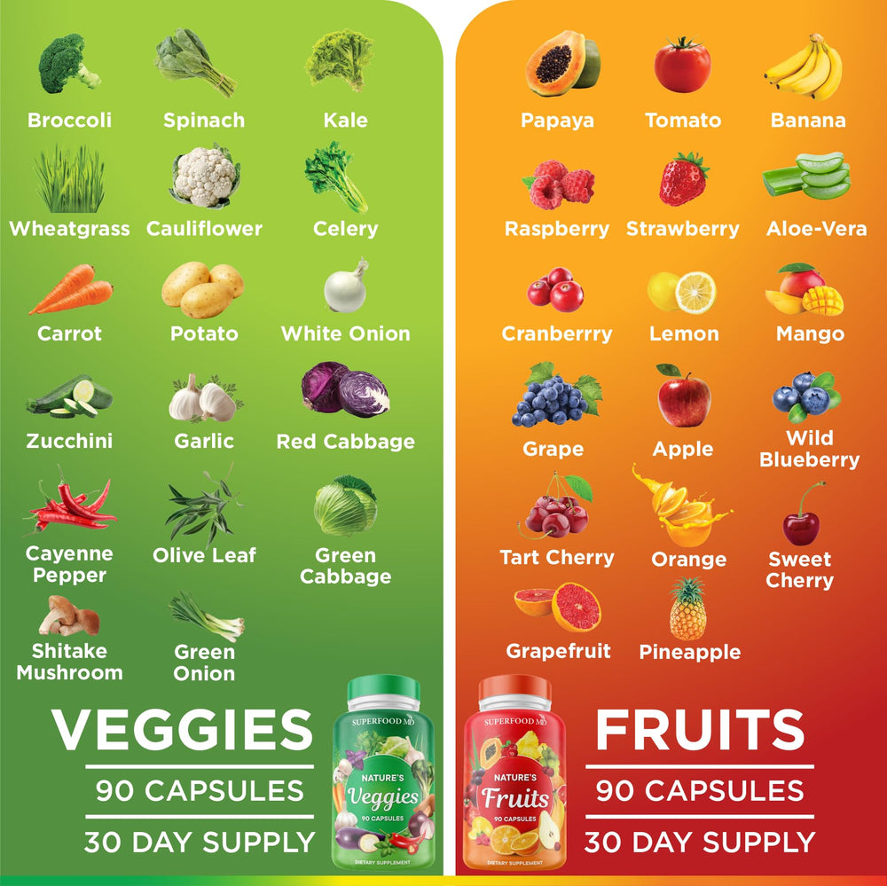 Third-party testing badge on Superfood MD bottle indicating safety and quality checks