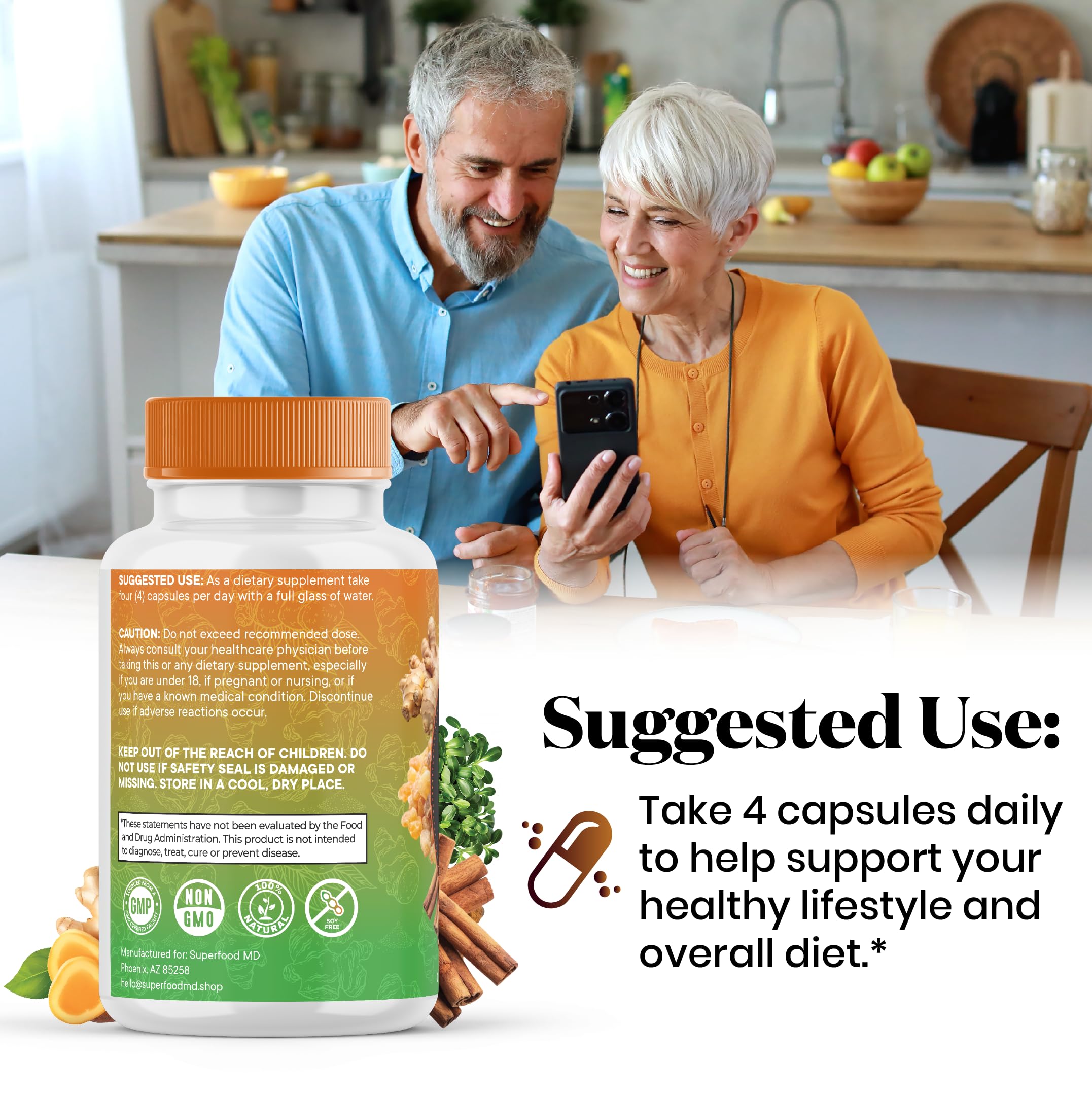 Top view of bottle emphasizes easy grip and accessibility for daily use.