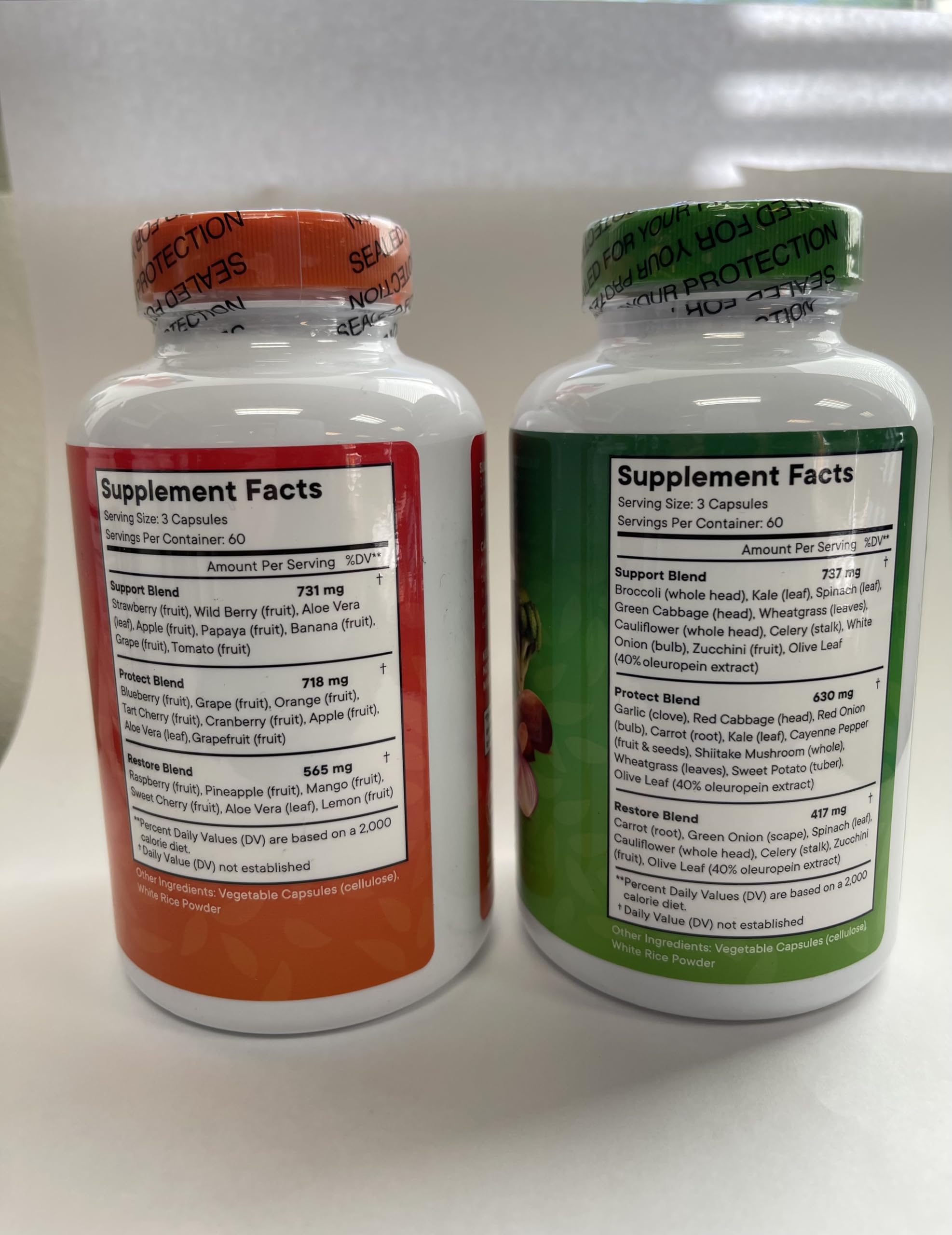Superfood MD vegan non-GMO badge highlights clean, plant-based formulation