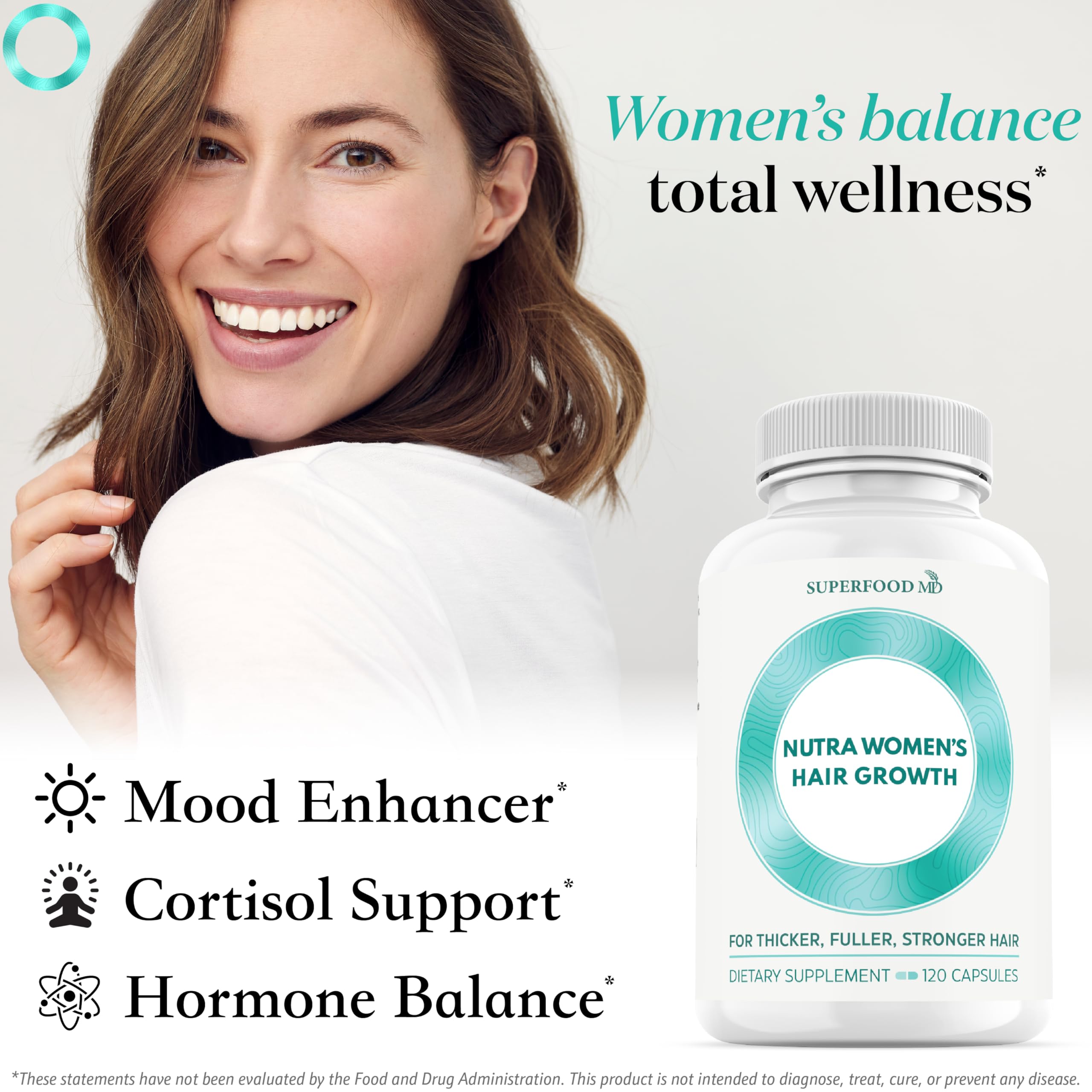 Superfood MD Women's Balance box packaging, premium wellness supplement.
