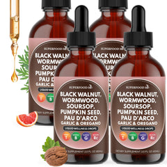 Superfood MD Wormwood bottle pour for easy daily dosing and flavor-free use.