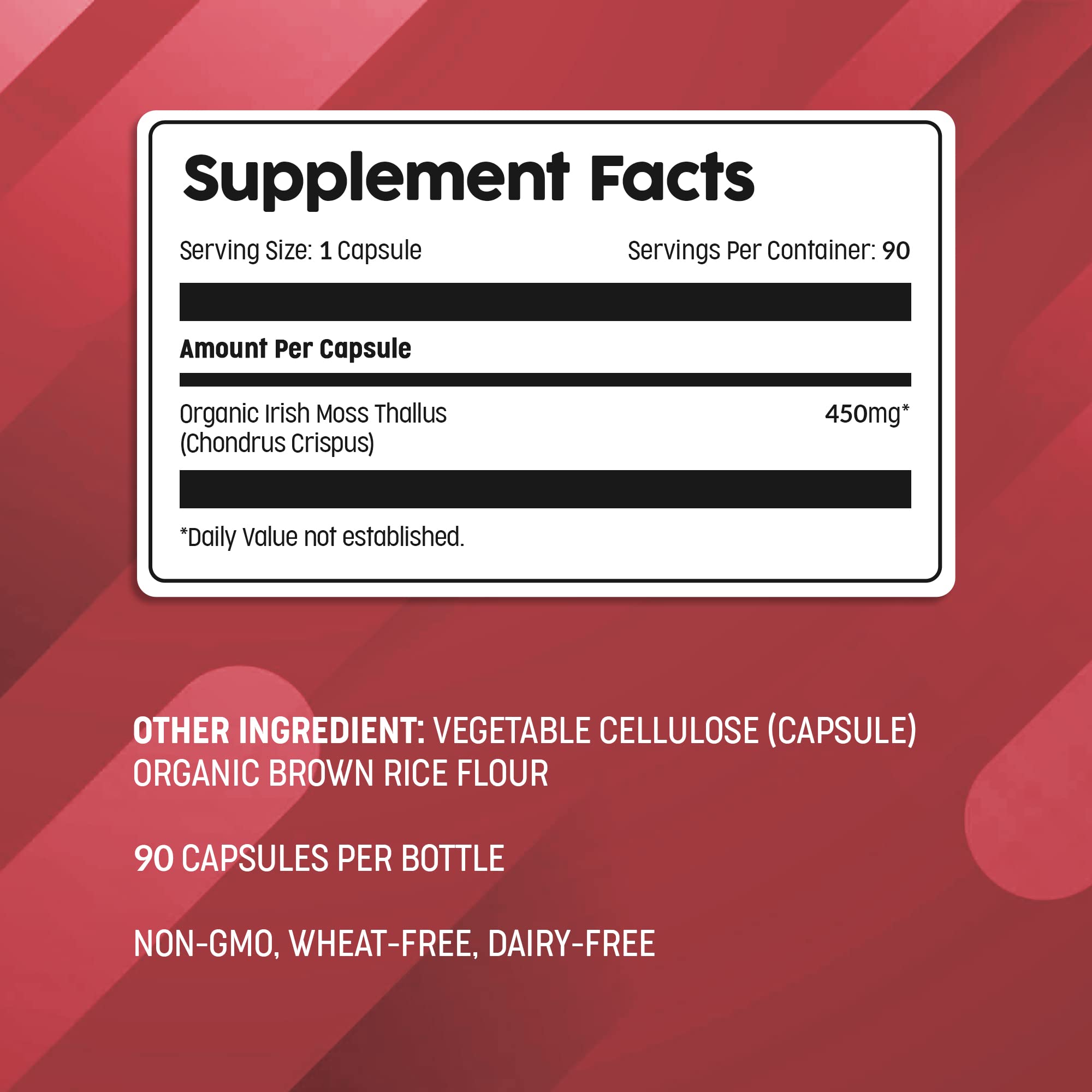 Close-up of Ocean Optima capsules highlighting 450 mg per serving for daily wellness.