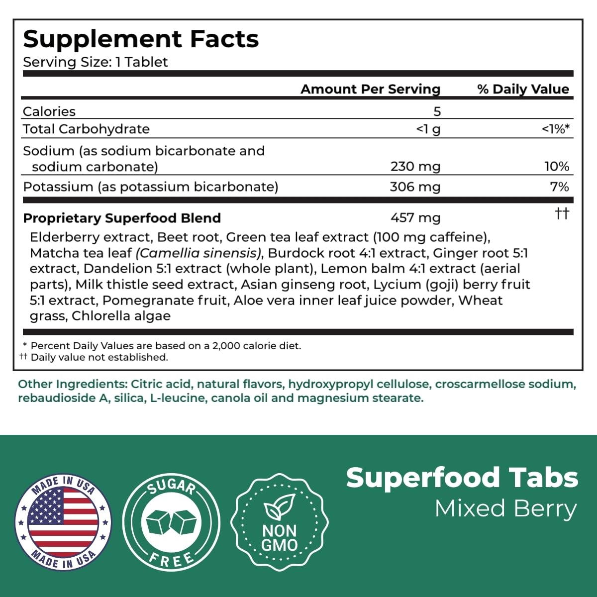 Superfood Tabs daily-use setup showing product next to a cup.