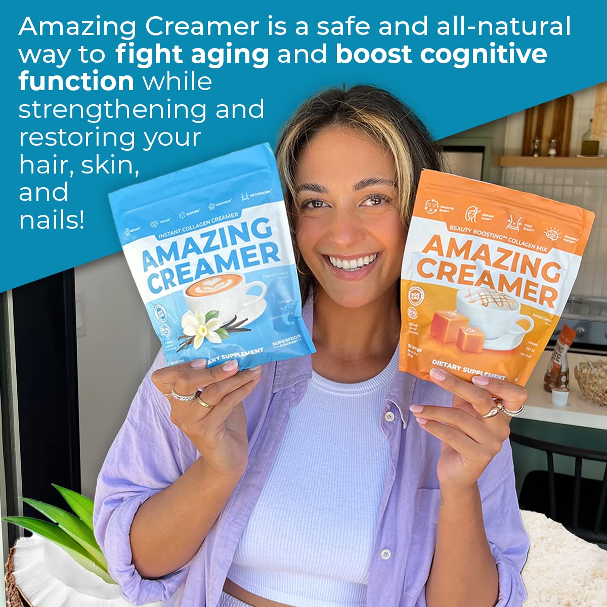 Allergen-safe label emphasizes gluten-free, soy-free, nut-free, egg-free status