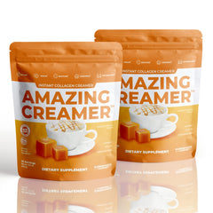 Superfoods Company Amazing Creamer bottle pours collagen into daily coffee.