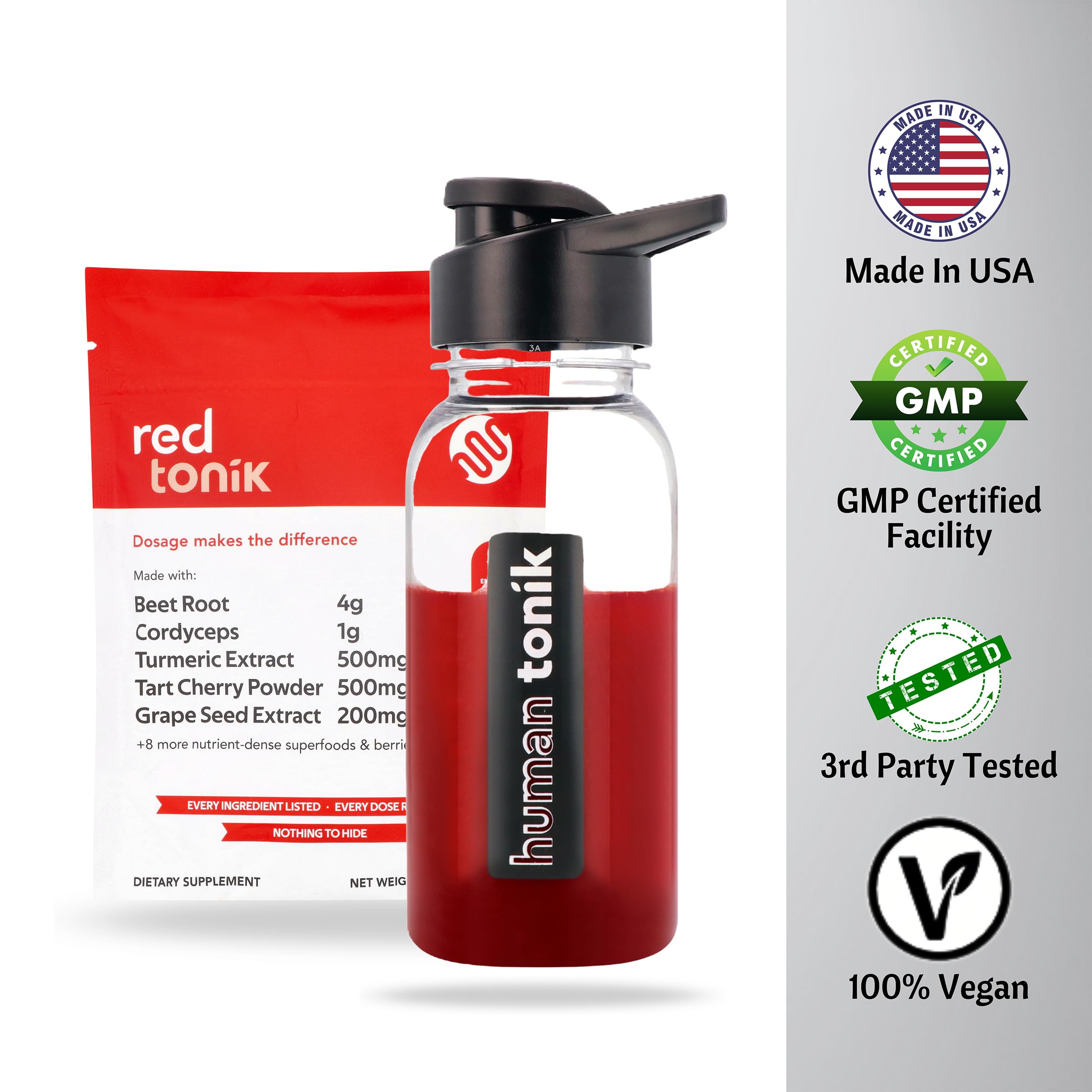 SUPERGREEN TONIK daily-use spoon demonstrates simple, measured dosing.