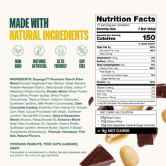 Supergut bar crunch closeup showcases satisfying texture and gut-friendly fiber.