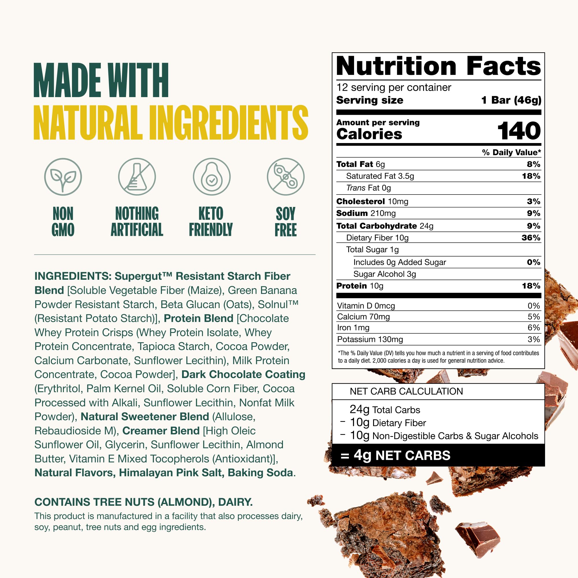 Supergut GLP-1 Boosting Prebiotic Bar on outdoor hike, portable meal replacement option