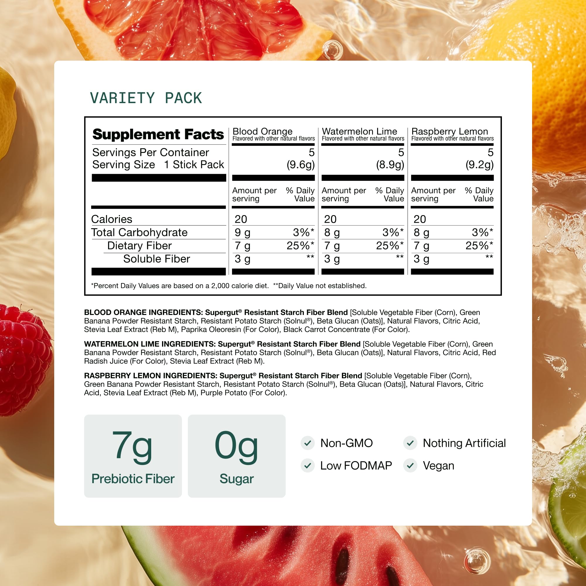 Supergut GLP-1 Daily Support mixed in water for a refreshing drink.