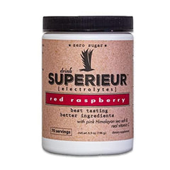 Superieur Electrolytes label highlights zero sugar and vegan formula