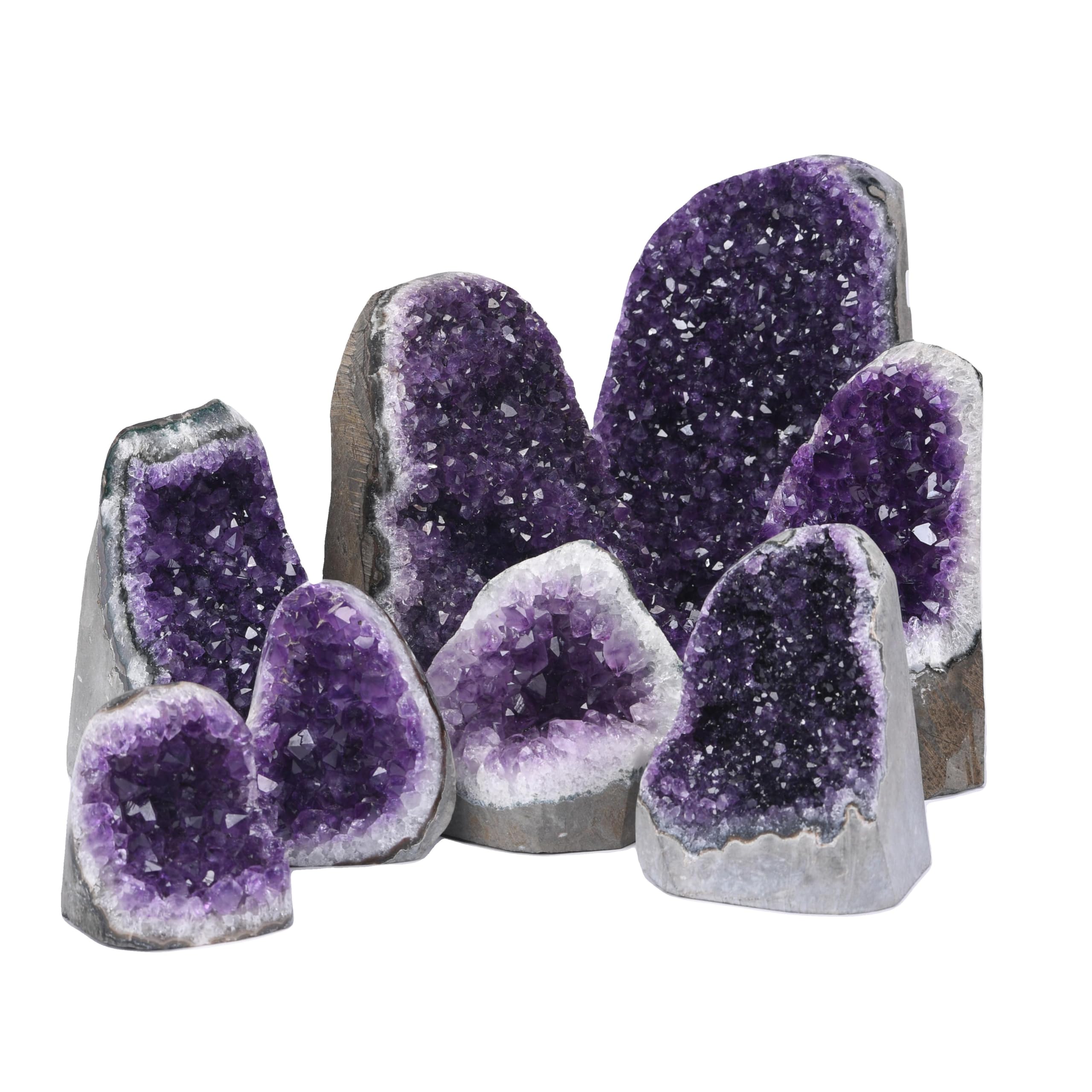 Superior amethyst geode decor idea for living room centerpiece