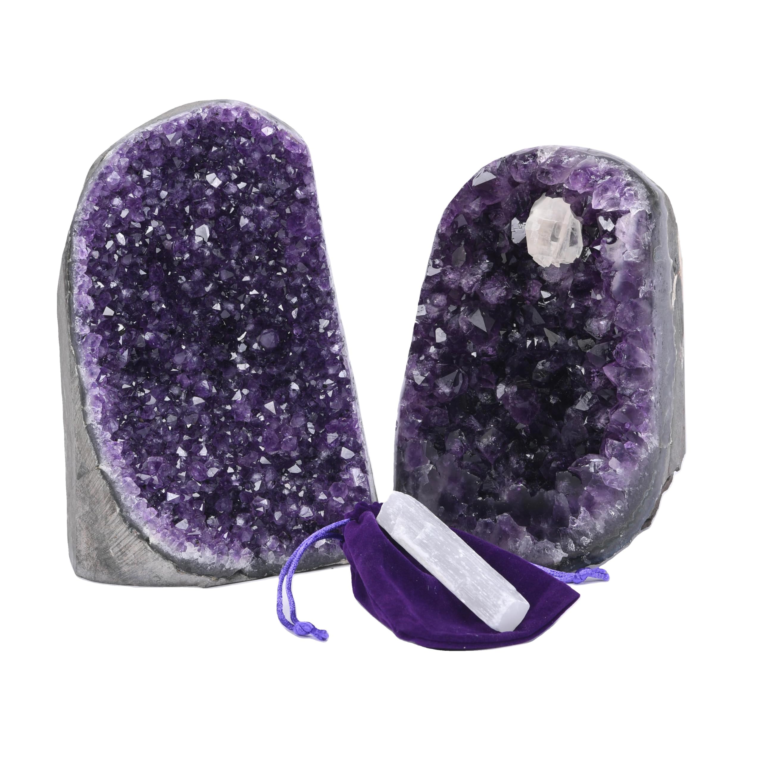 Superior amethyst geode with unique shape and color for decor