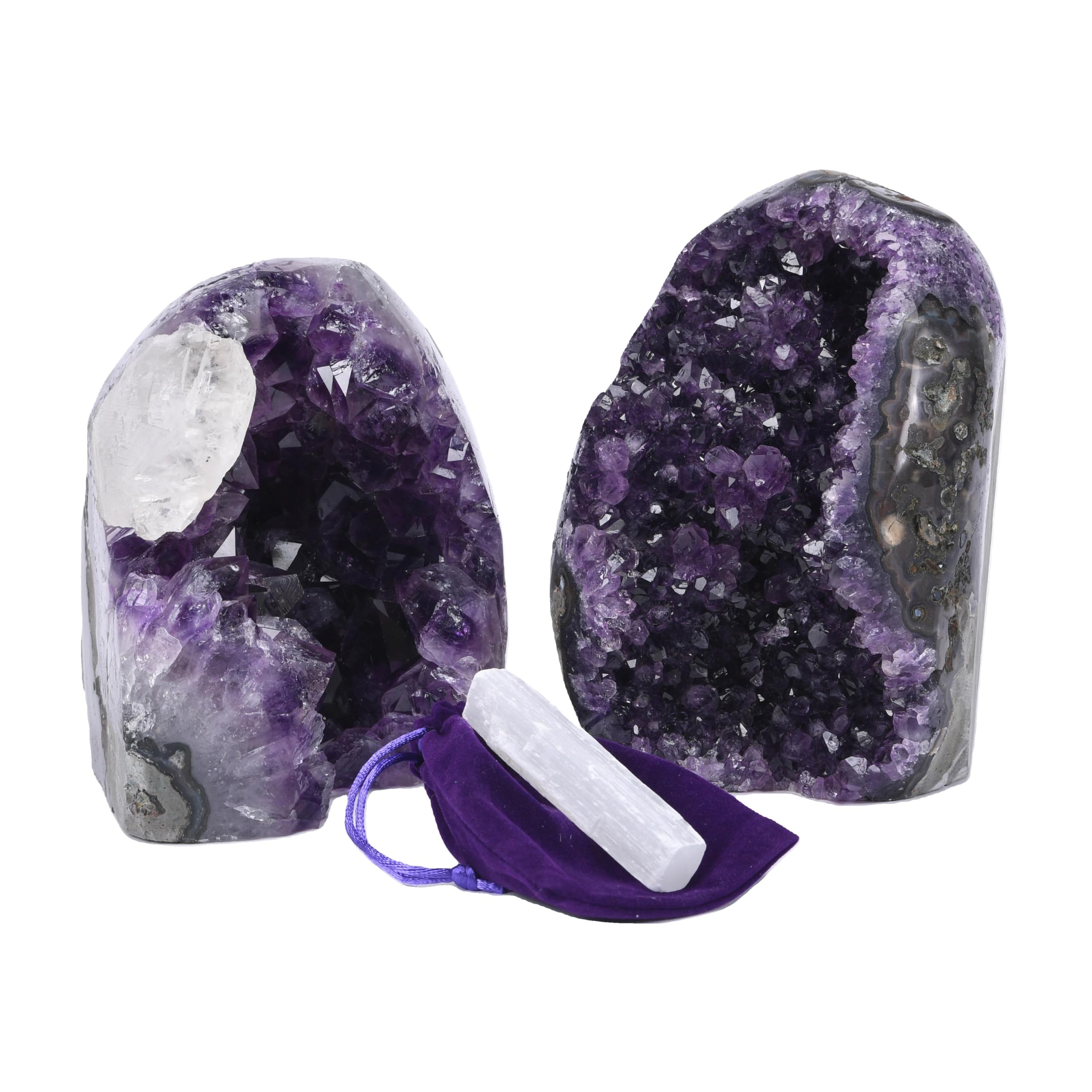 SUPERIOR Amethyst unique natural patterns make each piece a one-of-a-kind decor element