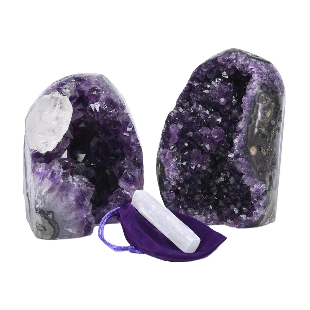 SUPERIOR Amethyst unique natural patterns make each piece a one-of-a-kind decor element
