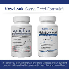 Superior Labs Alpha Lipoic Acid 600 mg daily use setup demonstrates routine-friendly format