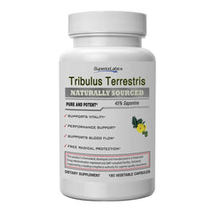 Superior Labs Tribulus Terrestris bottle front with vitality-support capsules.