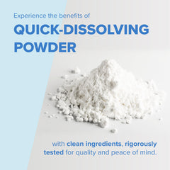 Creatine HMB powder pour shows versatile supplement to mix in shakes.
