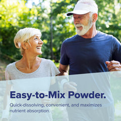 Unflavored powder blends easily into beverages for seamless use.