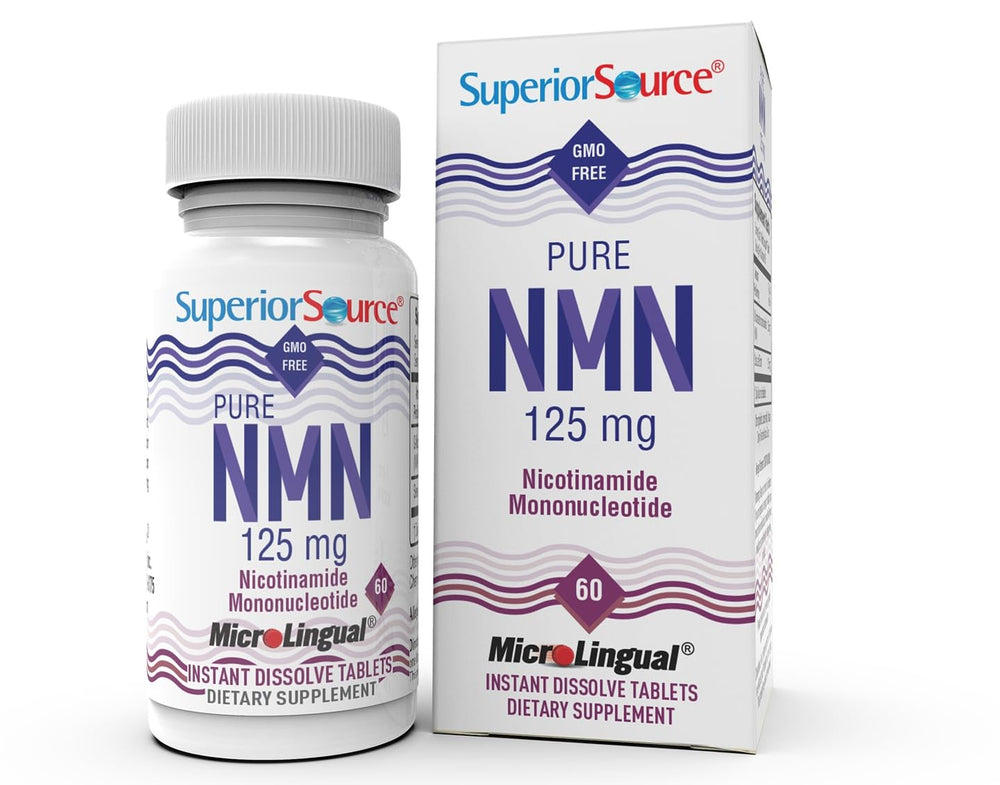 Superior Source NMN microlingual tablet dissolves quickly for easy daily use.