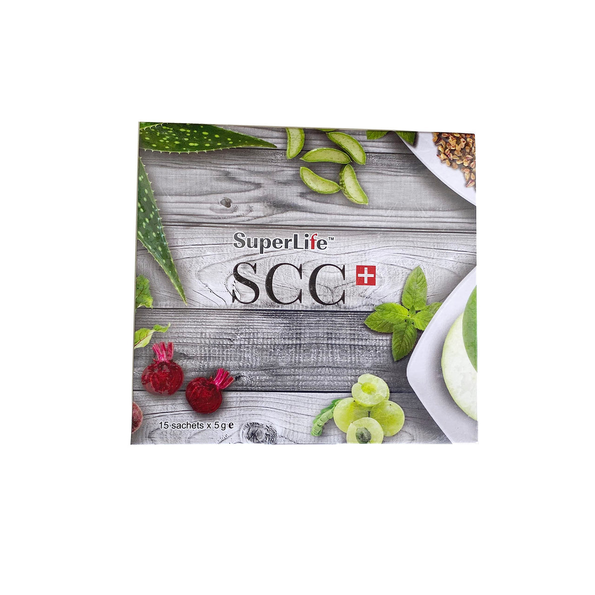 Superlifeworld SCC15 bottle front view highlighting colon health support for daily wellness.
