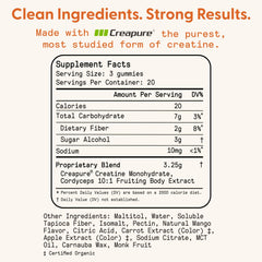 SuperMush Daily Creatine Gummies packaging shot signals vegan, non-GMO quality