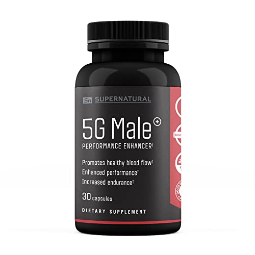 Supernatural Man 5G Male capsules arranged, highlighting energy and endurance benefits.