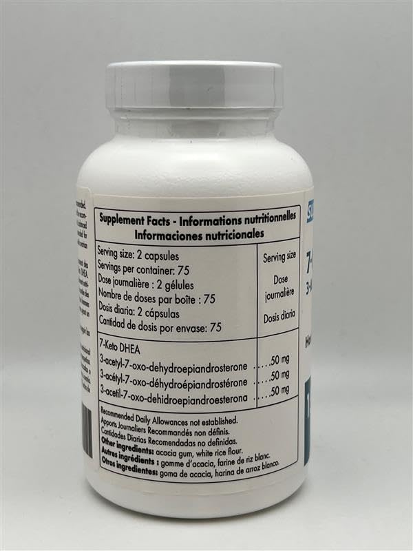 Lifestyle display of Supersmart 7-Keto DHEA packaging in a clean contemporary setting