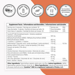 Supersmart Bamboo extract capsule labeled with 75% silicon content.