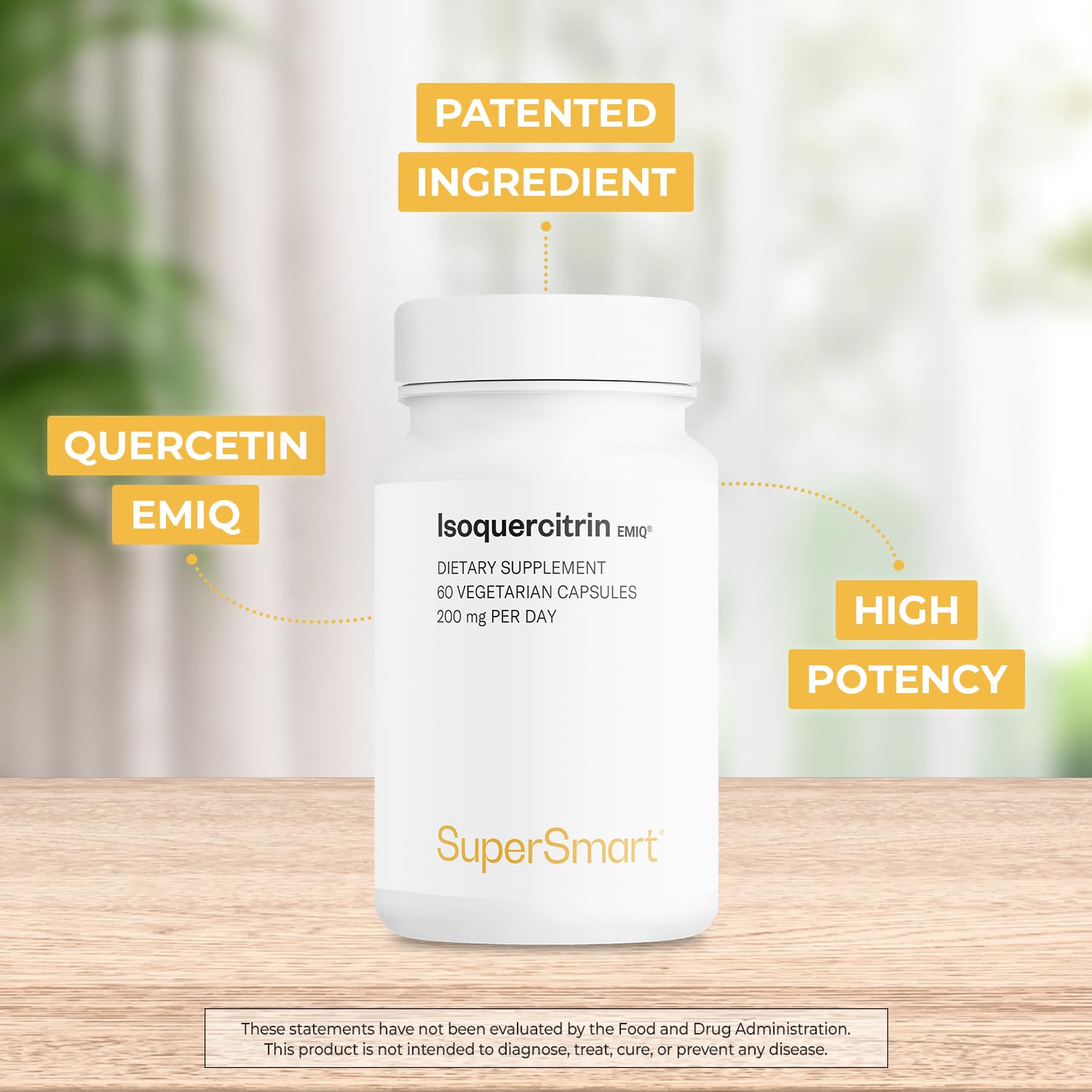 Supersmart bottle label shows gluten-free and non-GMO status