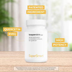 Supersmart bottle label shows gluten-free and non-GMO status
