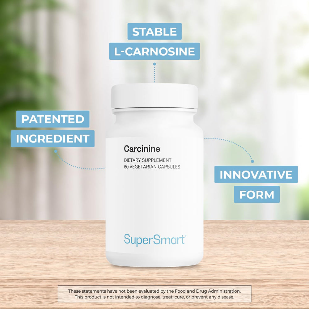 Supersmart Carcinine label detail reveals patented formula.