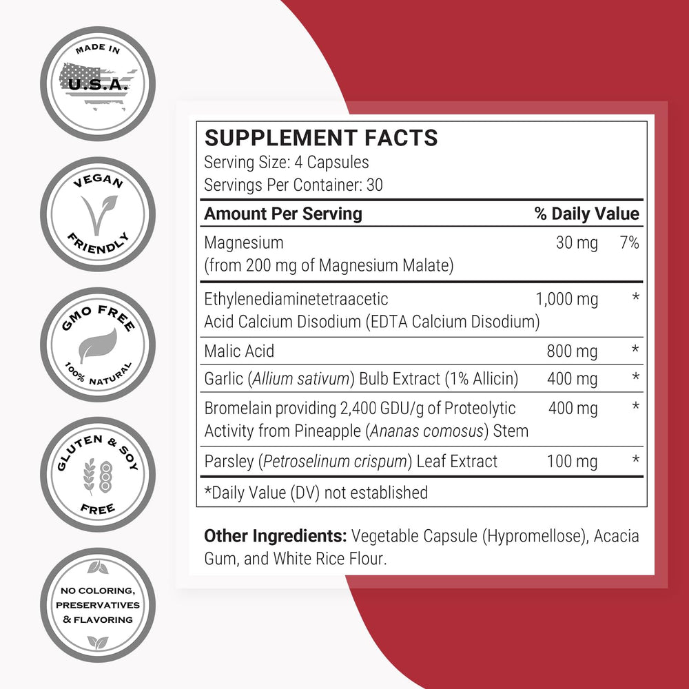 Supersmart Cardio Clear bromelain and parsley ingredients closeup.