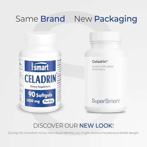 Close-up of Supersmart Celadrin 1050mg softgels ready for daily use