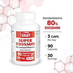 Supersmart Diosmin gluten-free badge on packaging.
