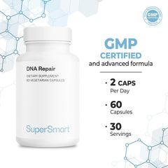 Supersmart DNA Repair ingredients highlight AC-11 and sulforaphane glucosinolate blend.