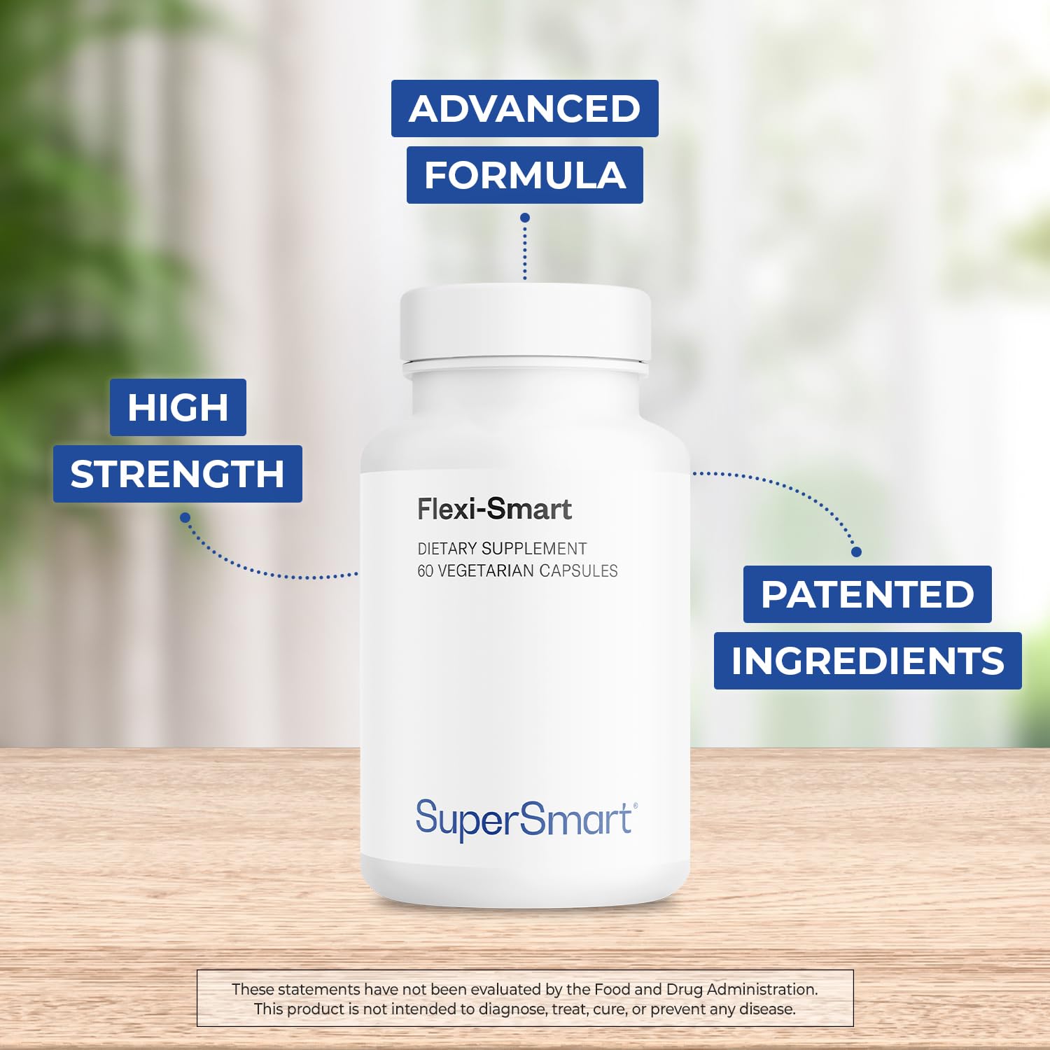 Capsules inside the Supersmart FlexiSmart bottle for easy daily use