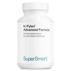 Supersmart H. Pylori Advanced Formula bottle with 60 vegetarian capsules for daily use.