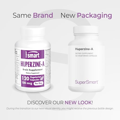 Close-up of Supersmart Huperzine-A capsules ready for daily intake.
