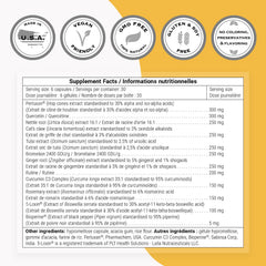 Supersmart InflaRelief label info emphasizes gluten free and non GMO attributes.