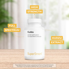 Close-up of Kudzu Extract label highlighting 40% isoflavones.