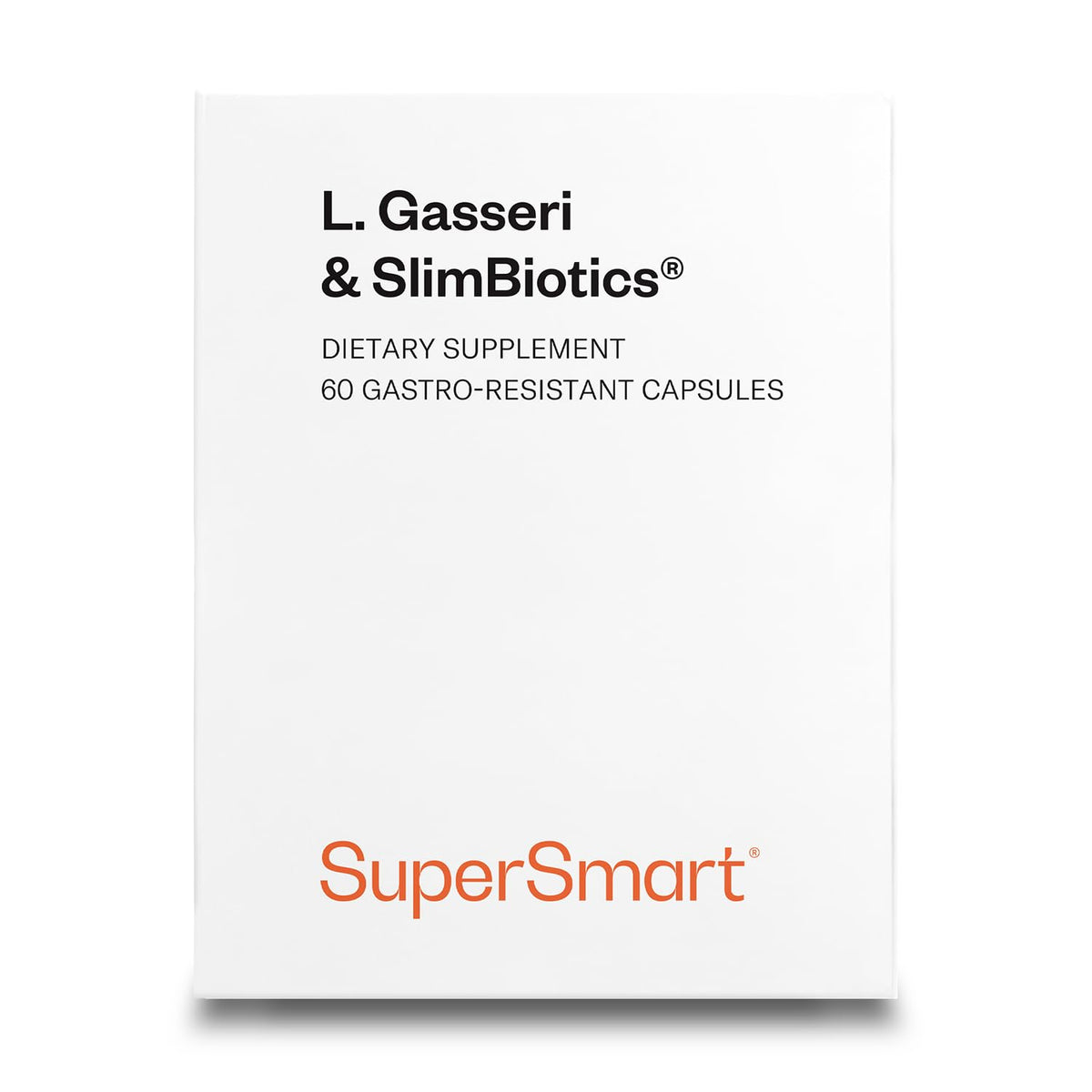 Supersmart L. Gasseri SlimBiotics bottle front view for daily probiotic support